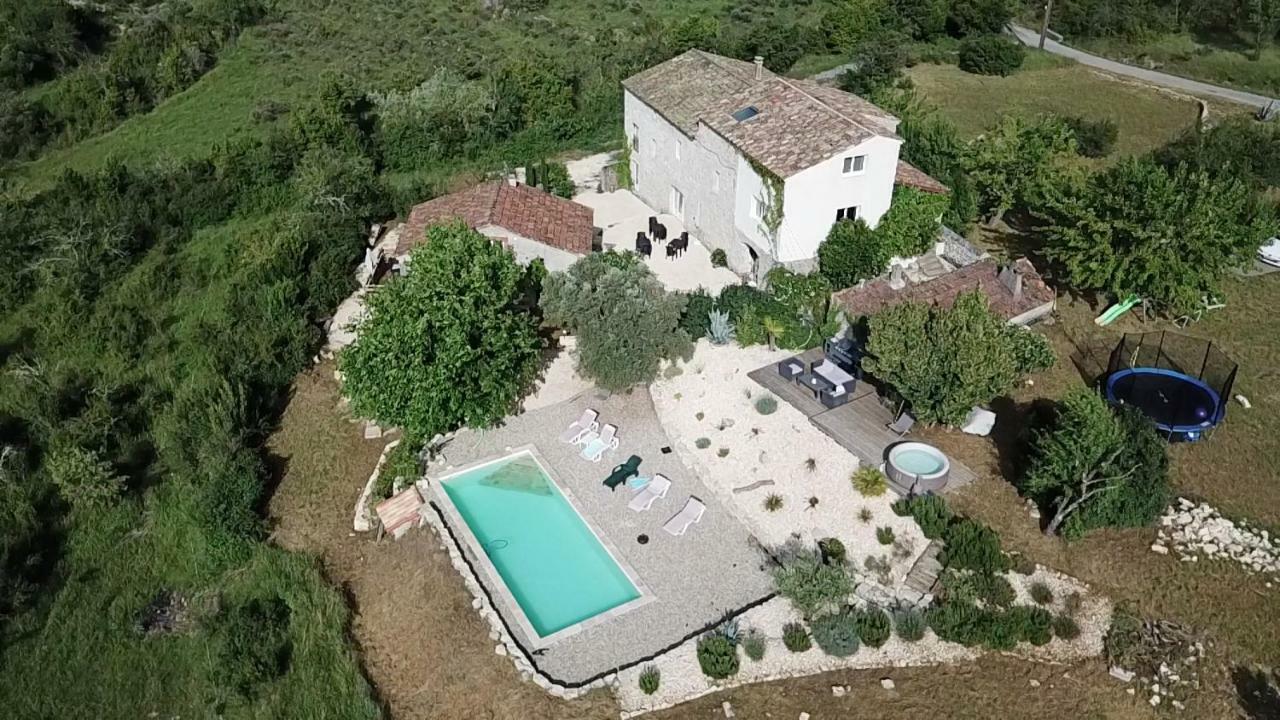 Les Agaves Piscine Panoramique Vue Exceptionnelle Bed & Breakfast Grospierres Luaran gambar